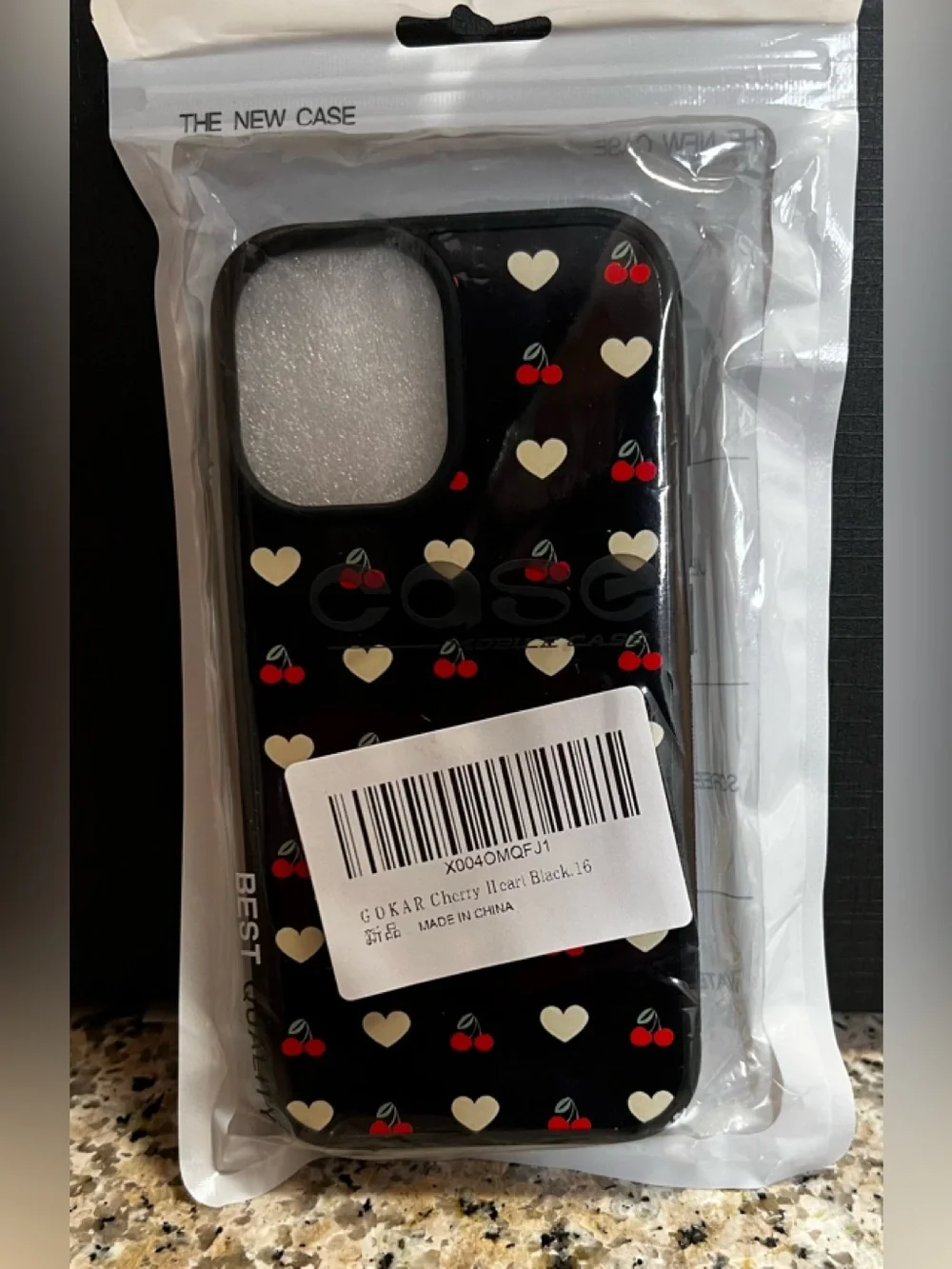 Black Cherry Print Phone Case for iPhone 16 New